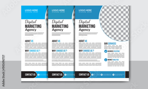 Business flyer and creative design, modern business flyer template, corporate business flyer, vector template design or business poster template design, with multiple color variation