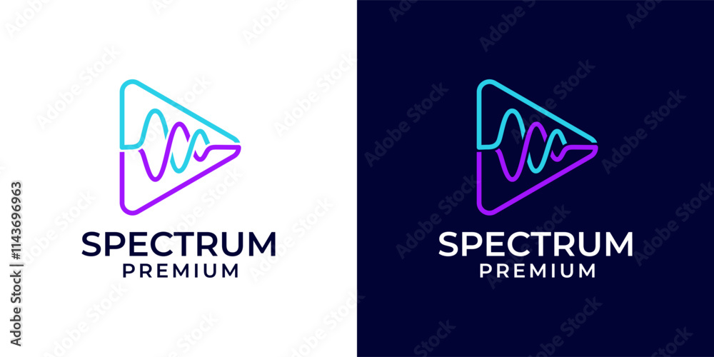 Foto Audio play logo design vector