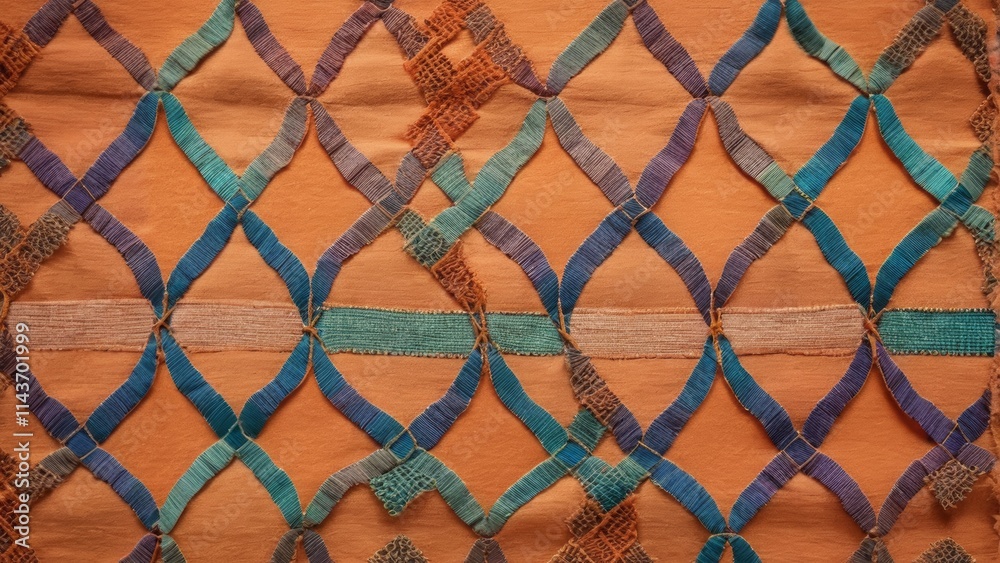 Naklejka premium bright pattern on fabric