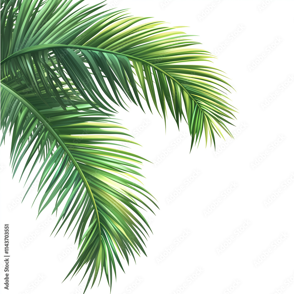 Naklejka premium palm tree isolated on white background