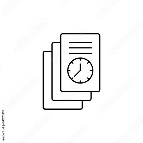 Timer Outline Icon for timing in presentation.