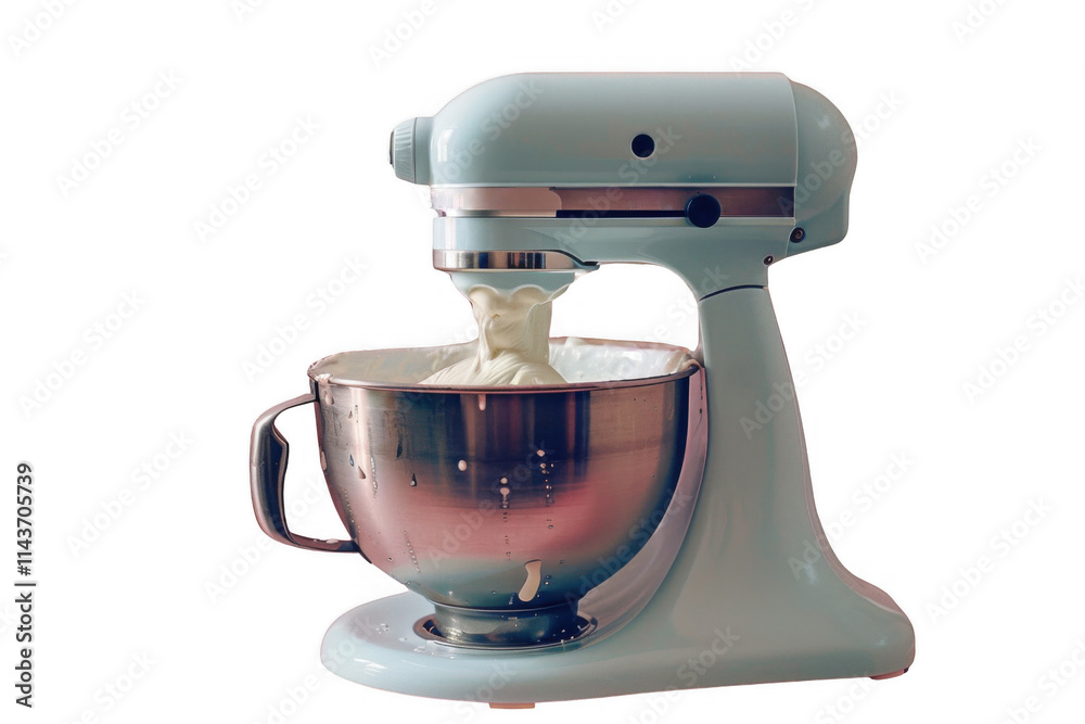 Baking action with stand mixer in home kitchen food preparation environment bright and inviting viewpoint Baking action with stand mixer in home kitchen food preparation environment bright and inviting viewpoint
