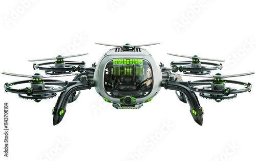 Advanced Farming Drone on transparent background PNG. photo