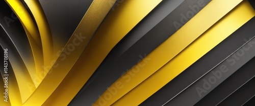 Wallpaper Mural Abstract Yellow and black light pattern gradient metal texture background Torontodigital.ca