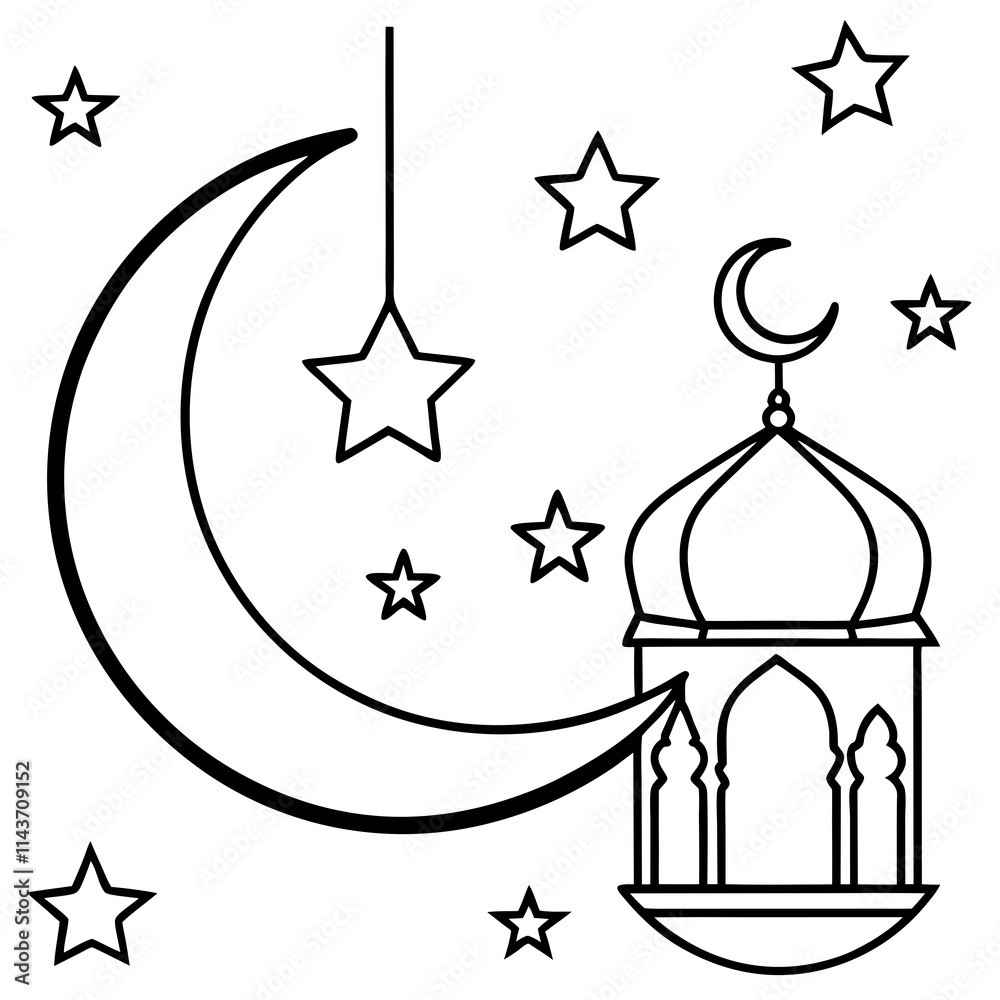 Obraz premium Ramadan Kareem illustration vector art