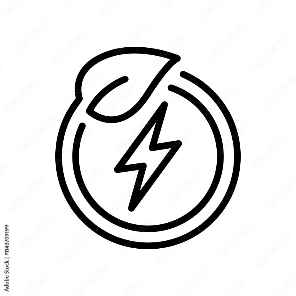 Save energy symbol. Energy icon with green leaf. Eco friendly, environmentally. Eco icon. Vector illustration. Save energy symbol. Energy icon with green leaf. Eco friendly, environmentally. Eco icon. Vector illustration.