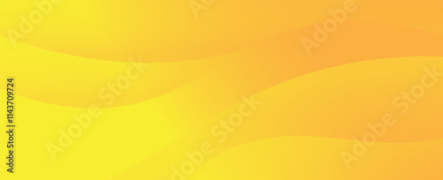 Modern yellow banner background. Graphic design banner pattern background template with dynamic wave shapes. vector