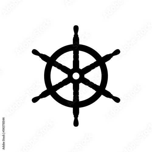 Ship's wheel icon, ship steering logo vector. Nautical Wheel Steering Wheel,