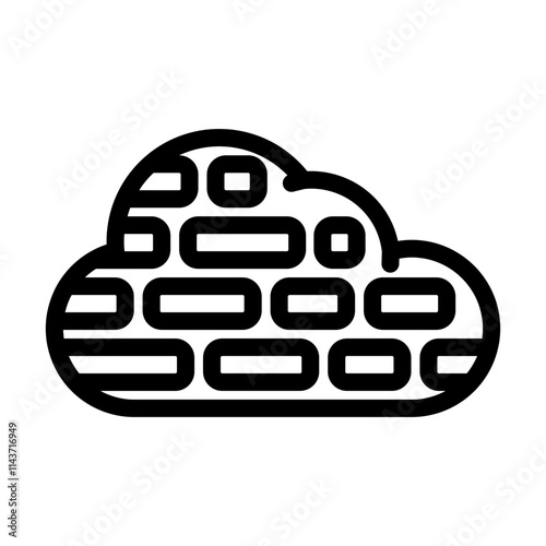 word cloud natural language processing nlp line icon vector. word cloud natural language processing nlp sign. isolated contour symbol black illustration