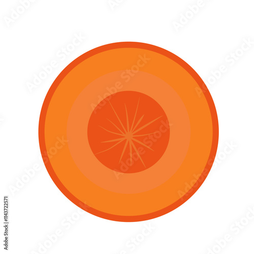 carrot slice top view, Cut and sliced carrots.