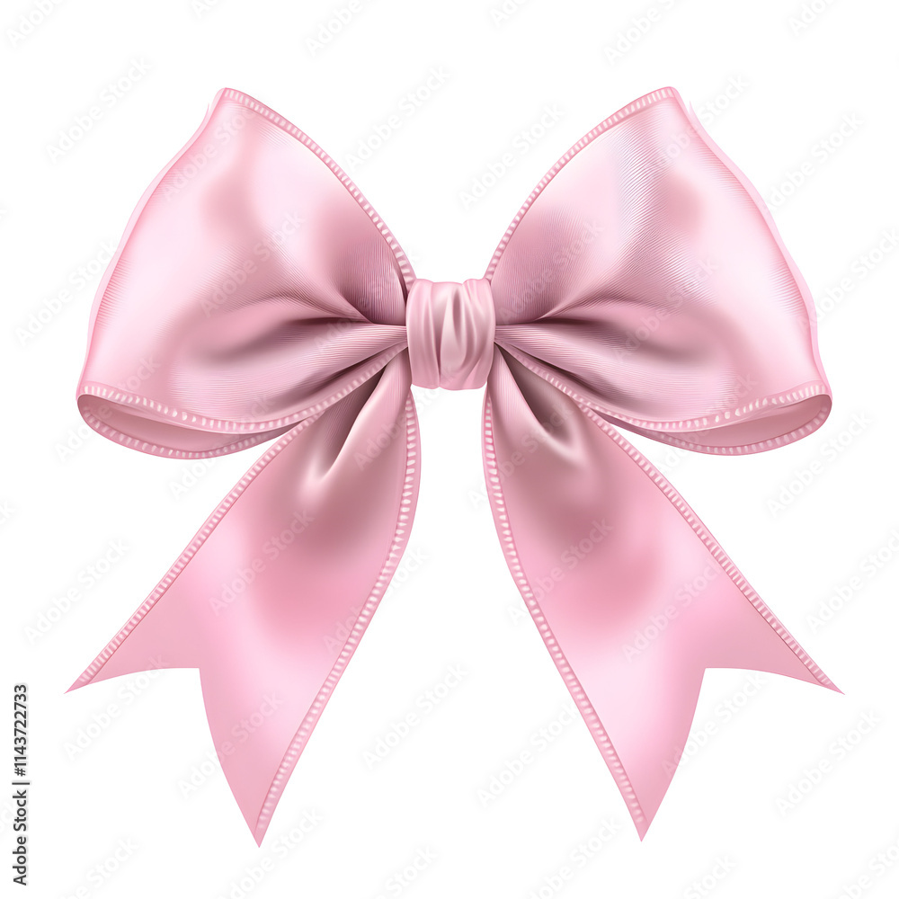 Pink Satin Bow Isolated on Transparent Background, Perfect for Design Projects and Decorations Pink Satin Bow Isolated on Transparent Background, Perfect for Design Projects and Decorations