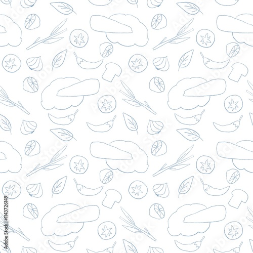 seamless pattern with vegetable