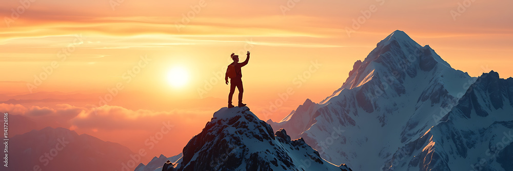 An illustrated scene of a person standing on a mountain peak, looking out over a vast landscape with a soft sunset glow, their posture exuding a sense of accomplishment, freedom, and inner peace.
An illustrated scene of a person standing on a mountain peak, looking out over a vast landscape with a soft sunset glow, their posture exuding a sense of accomplishment, freedom, and inner peace.