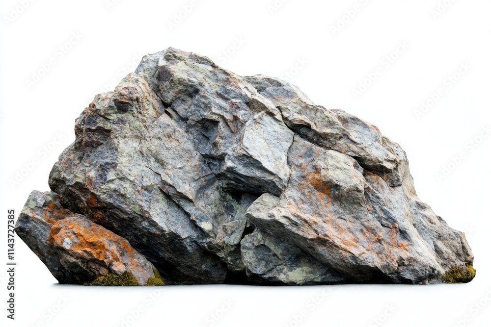 Cliff stone located part of the mountain rock isolated on white background Cliff stone located part of the mountain rock isolated on white background