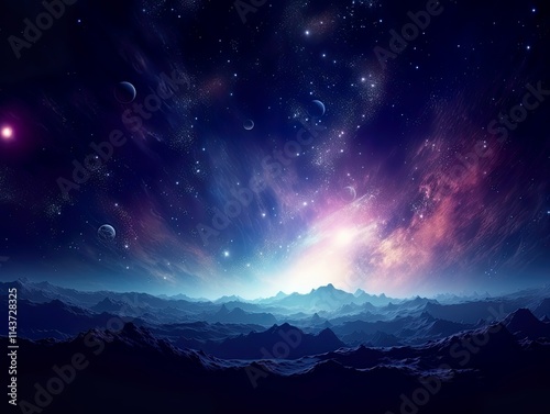 Galaxy and universe light. Galaxies sky in space Planets and stars beauty of space exploration