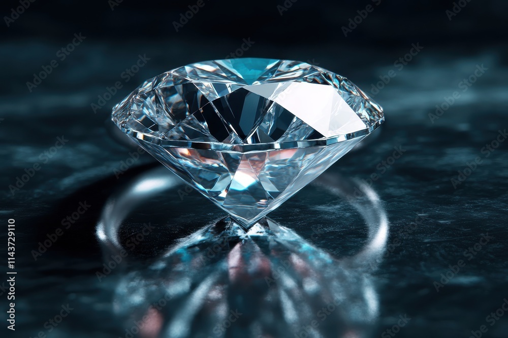 Diamond engagement ring brilliant cut solitaire platinum band sparkling Diamond engagement ring brilliant cut solitaire platinum band sparkling