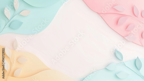 Pastel Floral Frame: A deli...
