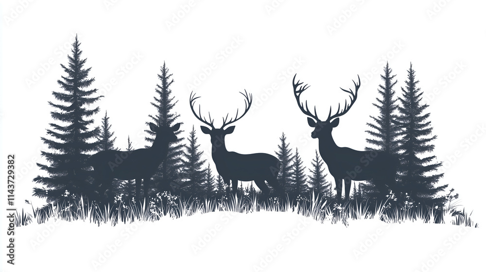 deer in the forest deer in the forest
