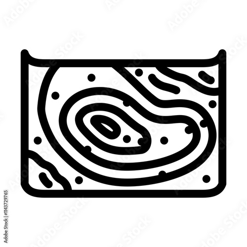 ocean floor map world ocean line icon vector. ocean floor map world ocean sign. isolated contour symbol black illustration