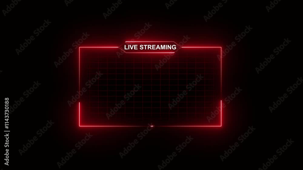 live streaming neon text frame animation box frame neon frame live streaming game live Stream overlay animation for live streaming video Titles 4k