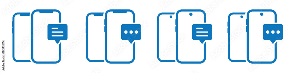 Phone message set icon, vector illustration Phone message set icon, vector illustration