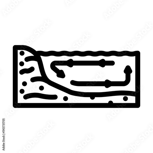 ocean current diagra world ocean line icon vector. ocean current diagra world ocean sign. isolated contour symbol black illustration