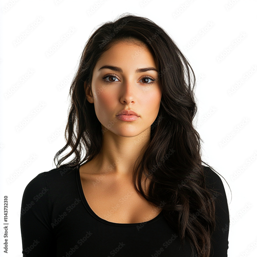 25 year old very attractive Female looking bored. Bah humbug. Isolated, white background. 25 year old very attractive Female looking bored. Bah humbug. Isolated, white background.
