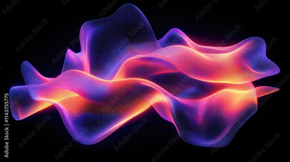 Obraz premium Abstract Wave of Colored Lights