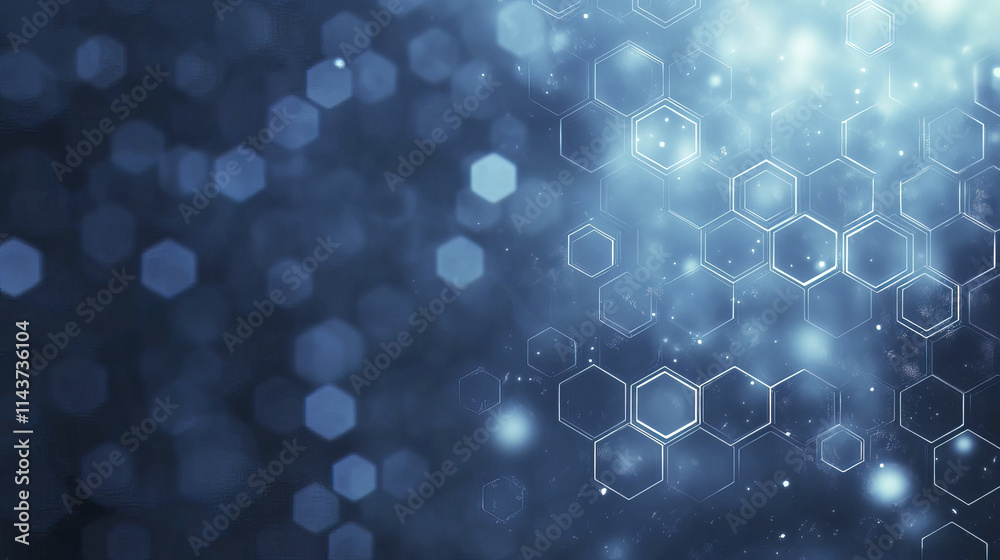 Abstract technology background with hexagons and blue tones Abstract technology background with hexagons and blue tones