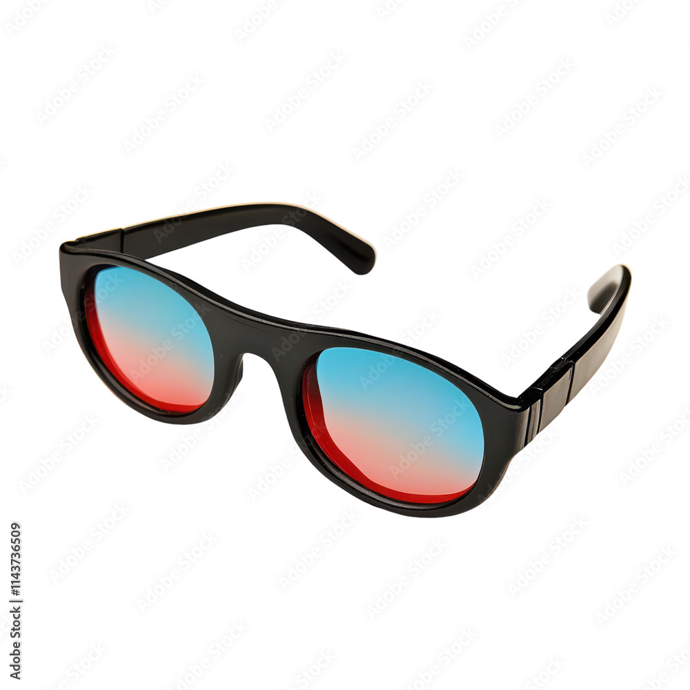 Isolated 3D Glasses on White Background for Visual Media Applications and Marketing and Transparent background. Isolated 3D Glasses on White Background for Visual Media Applications and Marketing and Transparent background.