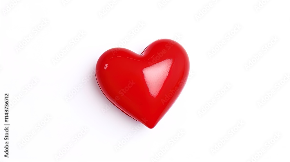 Symbol of Love and Valentine's Red heart shape isolated on white background. Symbol of Love and Valentine's Red heart shape isolated on white background.