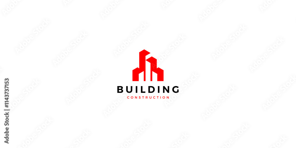Simple building design and construction logo. The symbol for construction, apartment, and architect. premium logo design vector. Simple building design and construction logo. The symbol for construction, apartment, and architect. premium logo design vector.