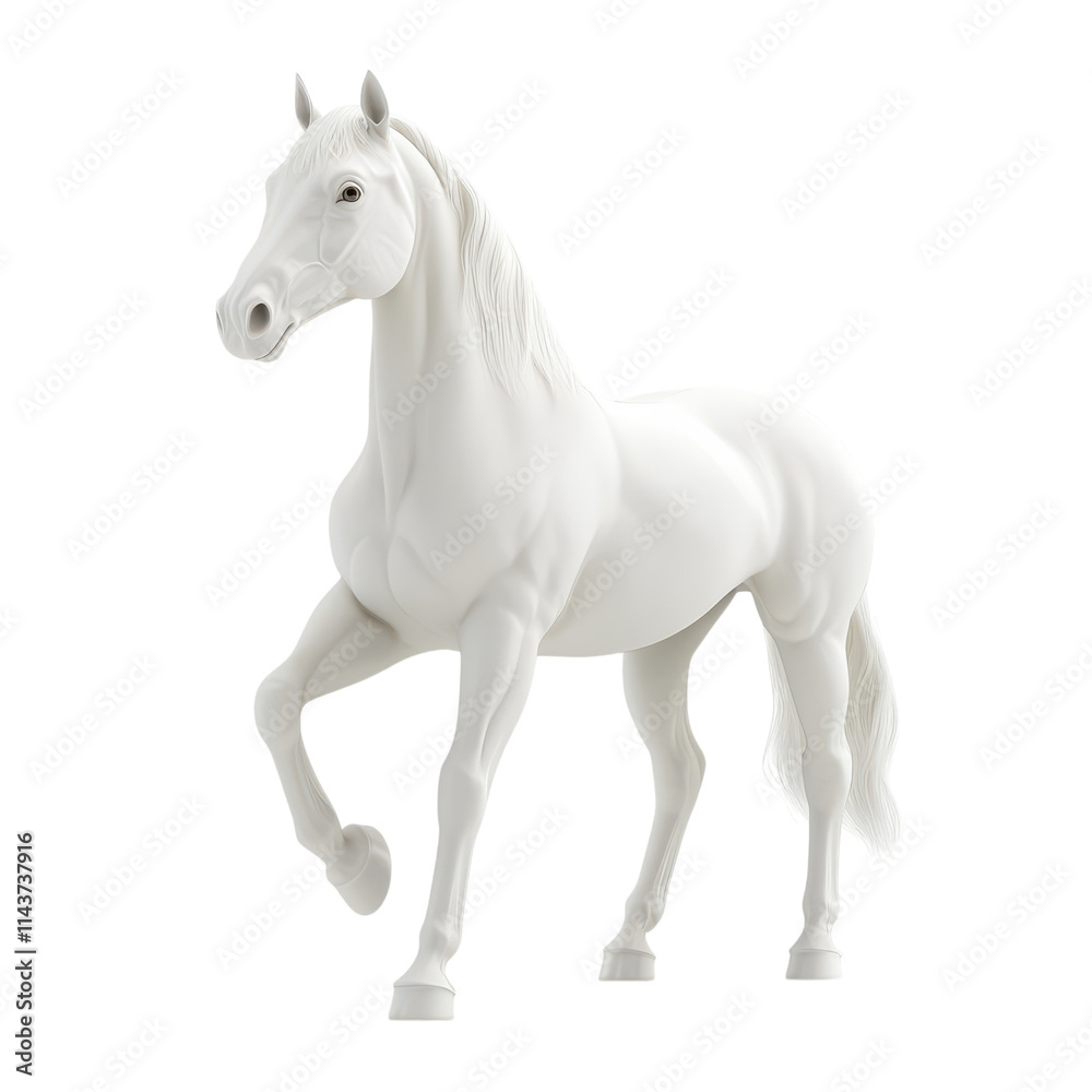 High-Quality 3D Horse Illustration Isolated on White Background for Professional Use in Graphics and Design Projects and Transparent background. High-Quality 3D Horse Illustration Isolated on White Background for Professional Use in Graphics and Design Projects and Transparent background.