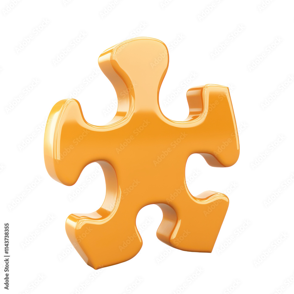 Obraz premium Creative 3D Jigsaw Puzzle Piece Icon Ideal for Educational and Playful Designs and Transparent background.