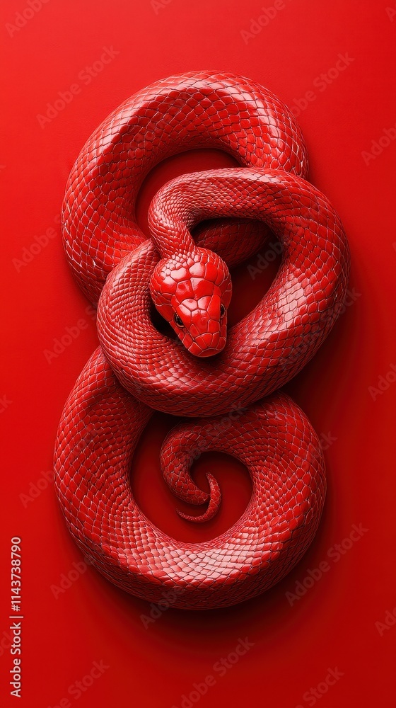 Obraz premium Happy Chinese New Year 2025,Year of the snake zodiac sign,Snake illustration and design,Asian elements gold paper cut style,Lunar new year concept,New Year card 2025.
