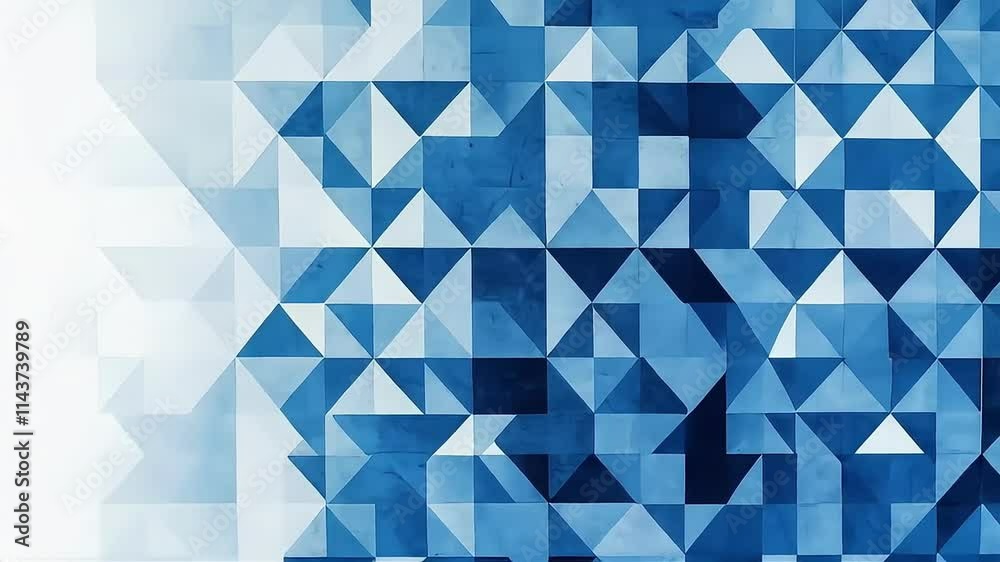 Abstract blue geometric pattern with a light background for a modern aesthetic.
