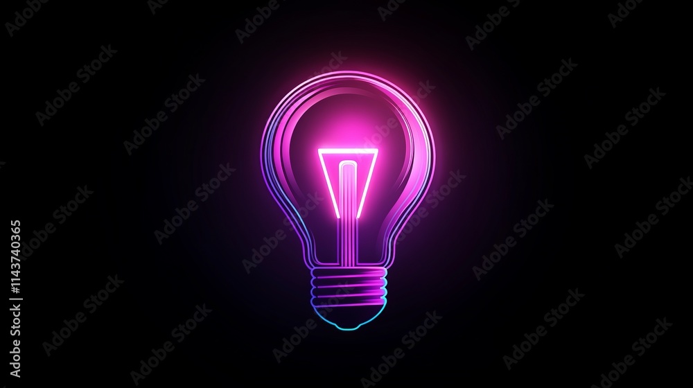 Elegant Lightbulb Icon A glowing lightbulb with simple details, representing innovation or ideas. Elegant Lightbulb Icon A glowing lightbulb with simple details, representing innovation or ideas.
