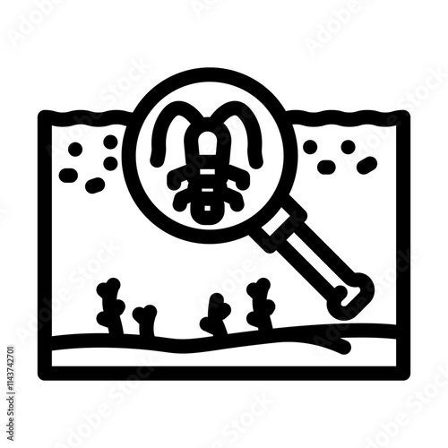 plankton world ocean line icon vector. plankton world ocean sign. isolated contour symbol black illustration