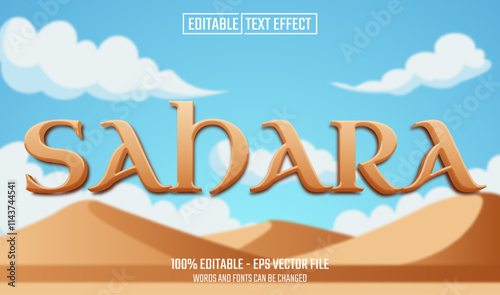 sahara editable text effect