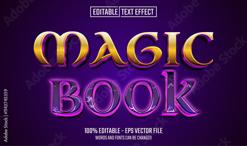 magic book editable text effect