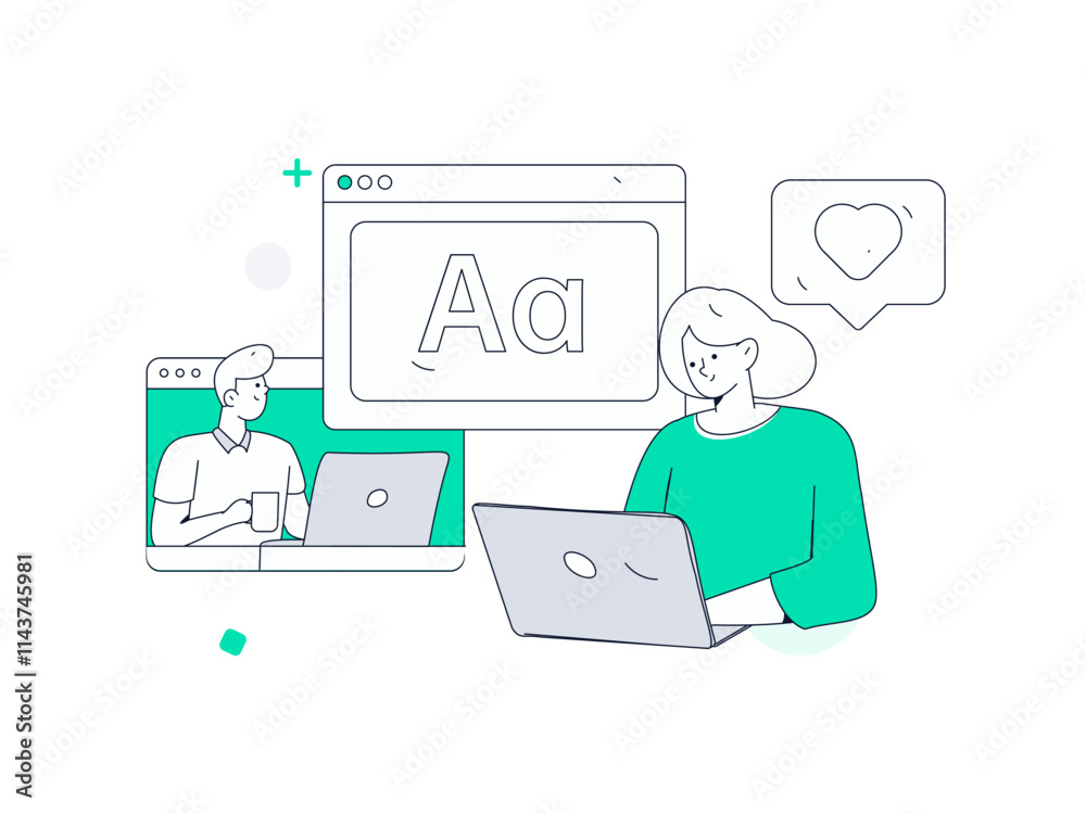 Flat vector illustration of business people operating work scene
Flat vector illustration of business people operating work scene
