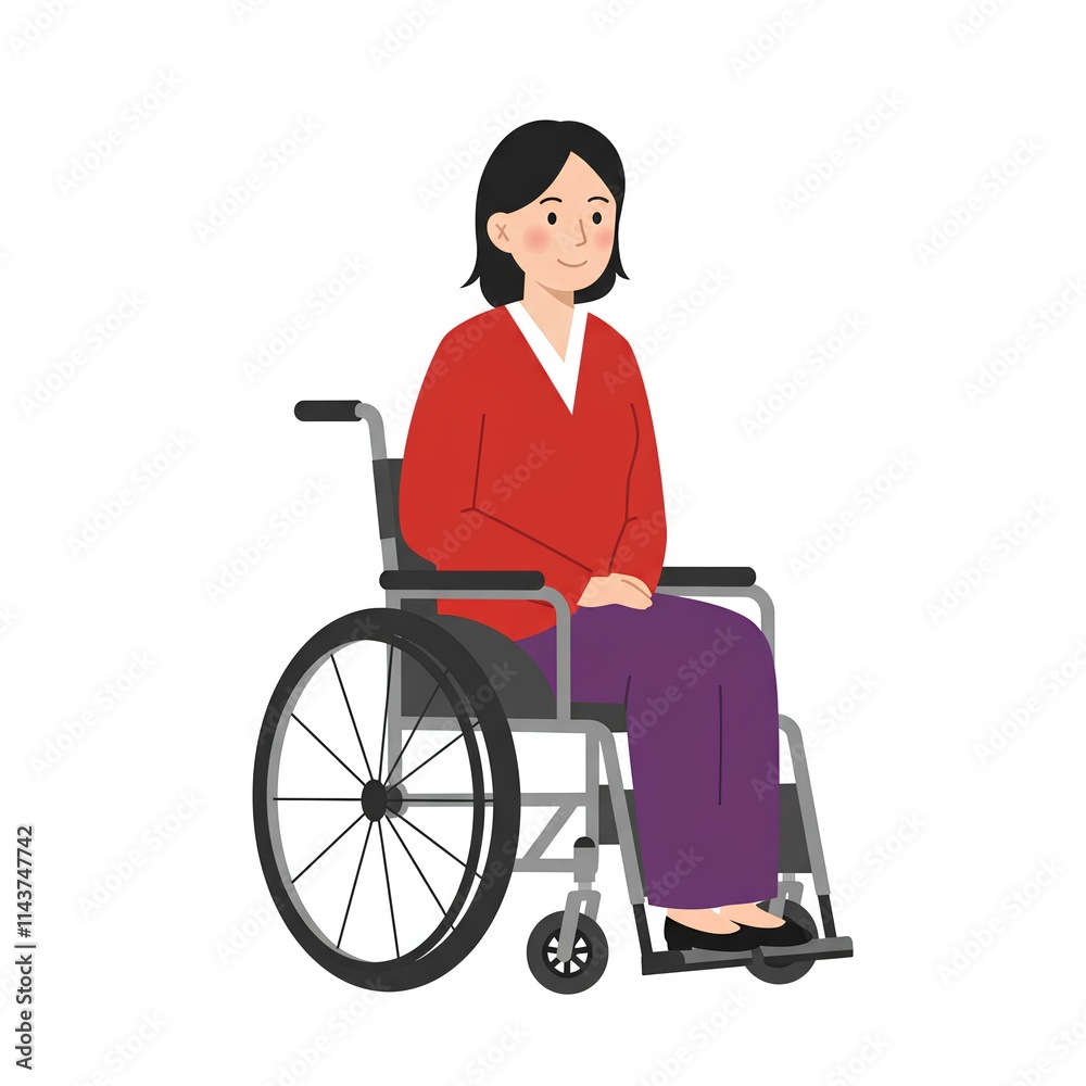 車椅子に座る女性、イラスト素材|woman sitting in wheelchair, Clip Arts 車椅子に座る女性、イラスト素材|woman sitting in wheelchair, Clip Arts