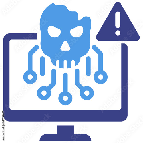 Infected Computer Icon