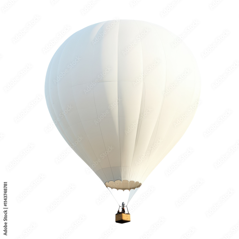 Fototapeta premium Aerostat on White Background: A Versatile Image for Aviation and Ballooning Projects and Transparent background.