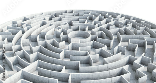 Картината върху платно The round maze or circle puzzle