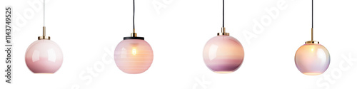 Elegant Hanging Glass Sphere Pendant Lights Illuminating Cozy Modern Interior