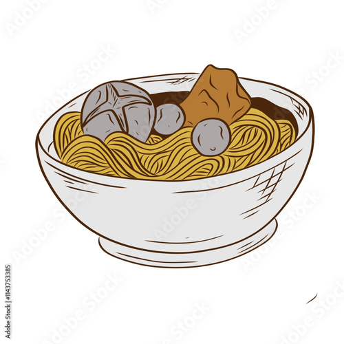 Indonesian Traditional Food Vector Illustration