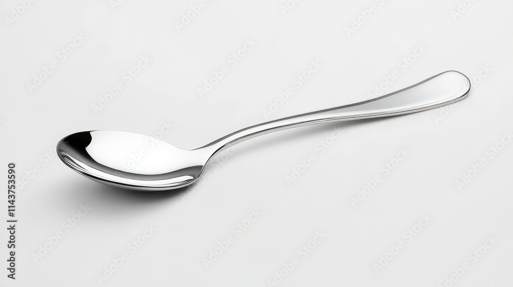Spoon on white background