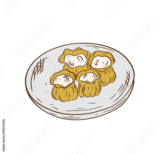 Indonesian Traditional Food Vector Illustration