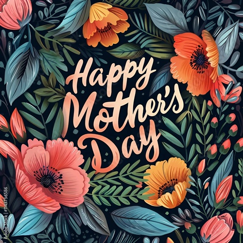  happy mother day card 2026 pattern with flowers